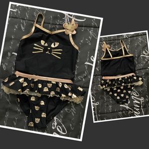 Toddler Girl Cat Bathing Suit